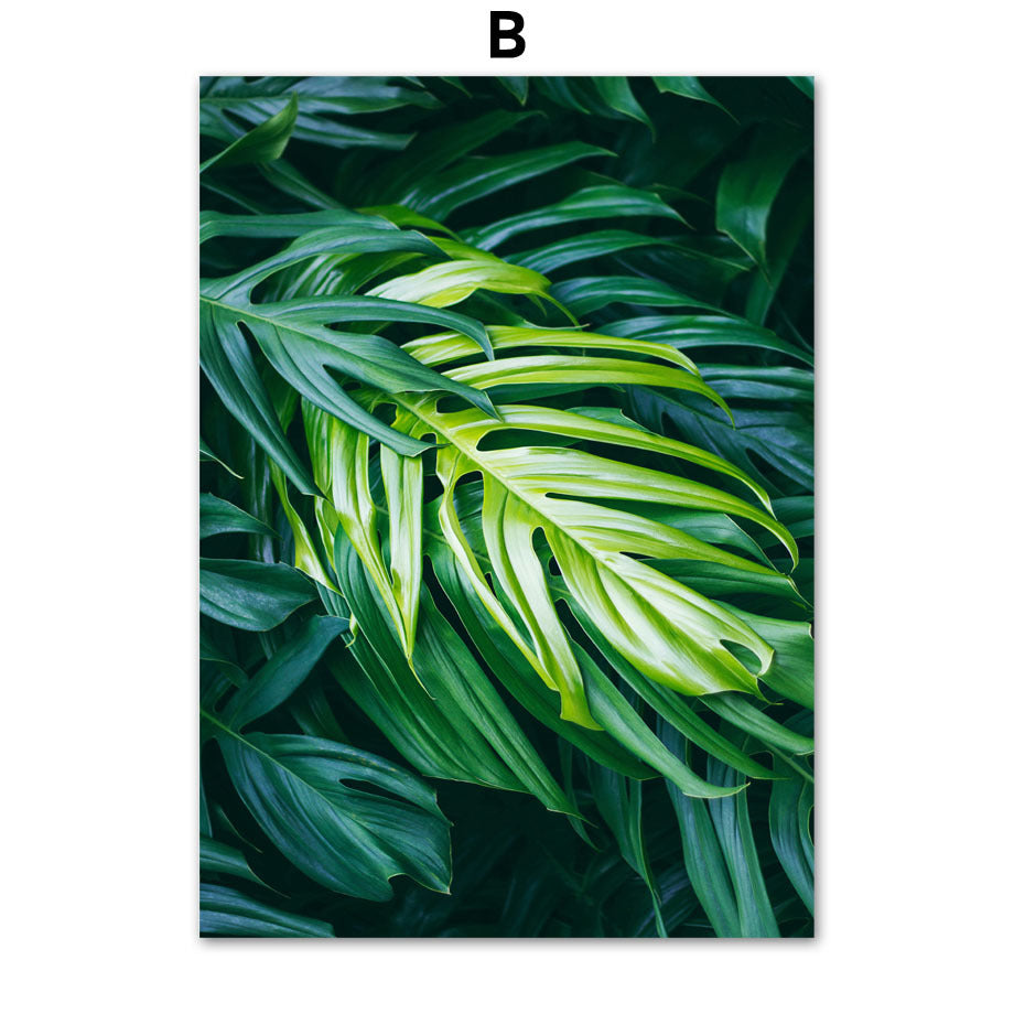 Home Decor Green Plant Canvas Painting